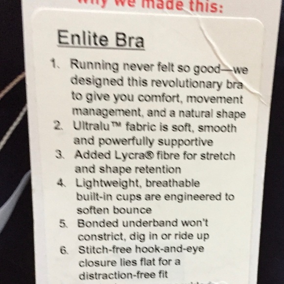 NWT MIDNIGHT NAVY BLUE ENLITE BRA LULULEMON - Picture 3 of 6
